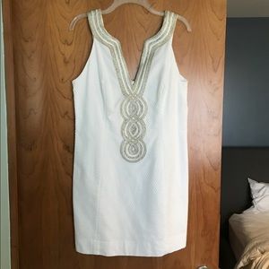 White and Gold Lilly Pulitzer Dress